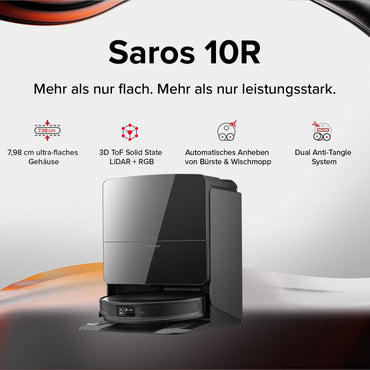 Roborock Saros 10R Saugroboter mit Wischfunktion & abnehmbarem Wischmopp