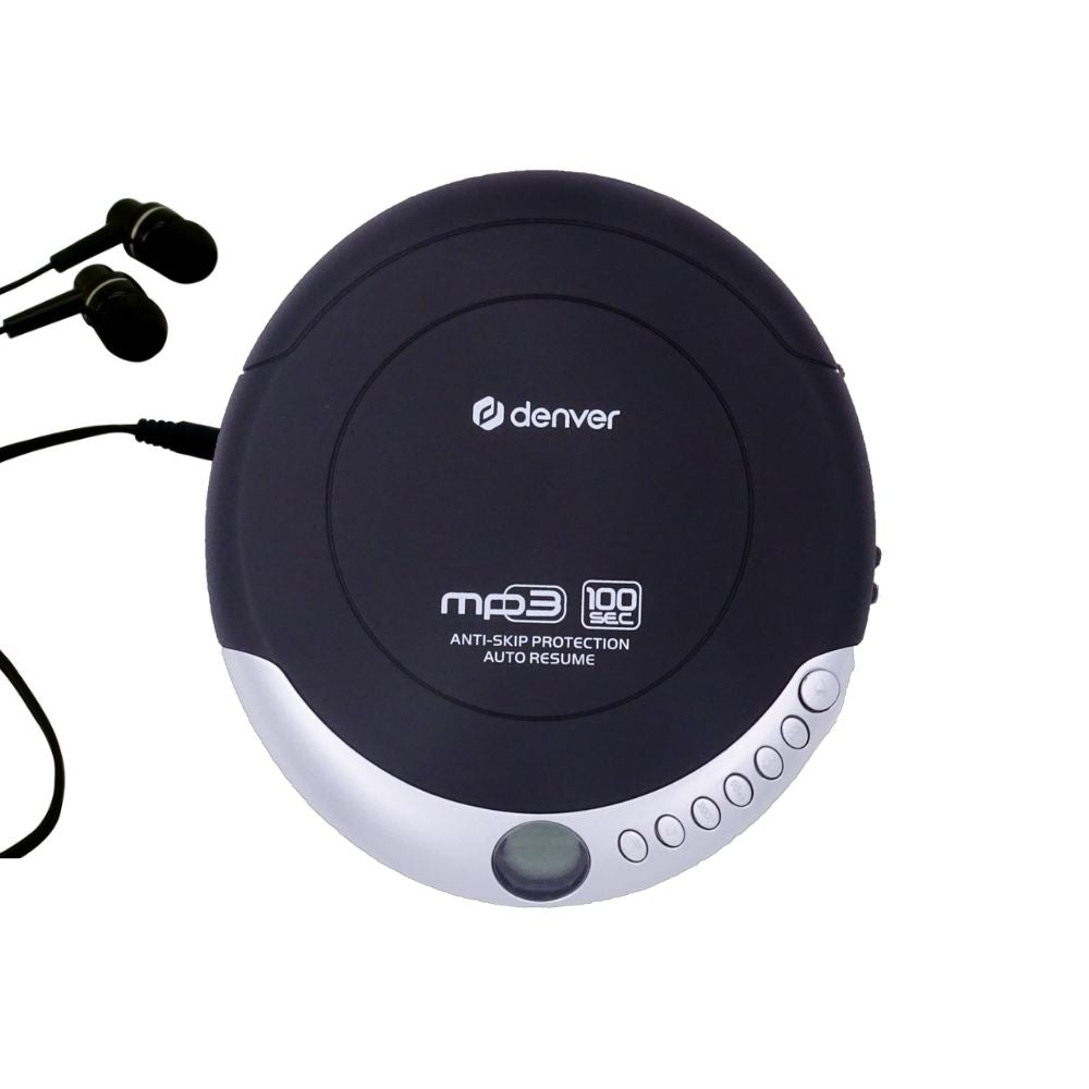 denver dmp 391 tragbarer cd mp3 player mit anti schock bass boost kopfhorer – Detailaufnahme – Produktbild von Soundmaxx Online