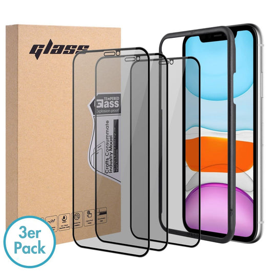 MonkeyTEC 3er-Set Blendschutzfolie 9H Augenschutz Anti-Blend Anti-Fingerprint Anti-Öl für empfindliche beanspruchte Augen Apple iPhone – Frontansicht – Produktbild von Soundmaxx Online
