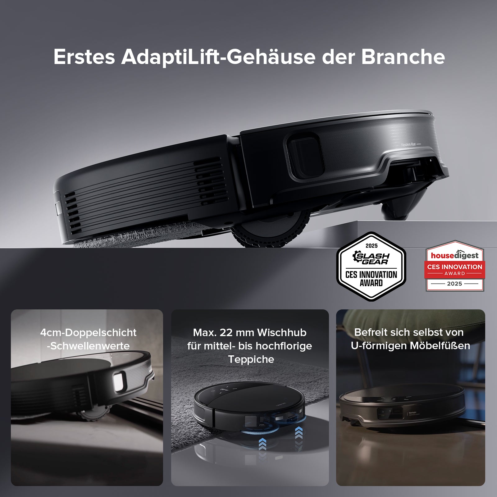 Roborock Saros 10R Saugroboter mit Wischfunktion & abnehmbarem Wischmopp