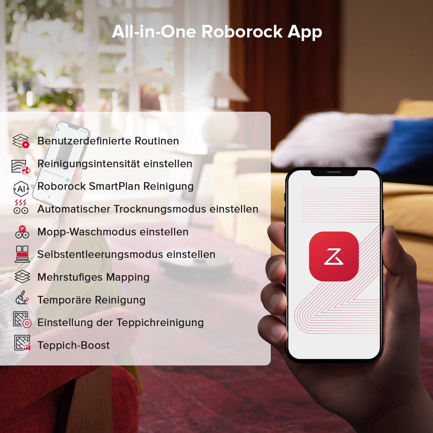 Roborock Qrevo S5V Saugroboter mit Multifunktions-Dockingstation