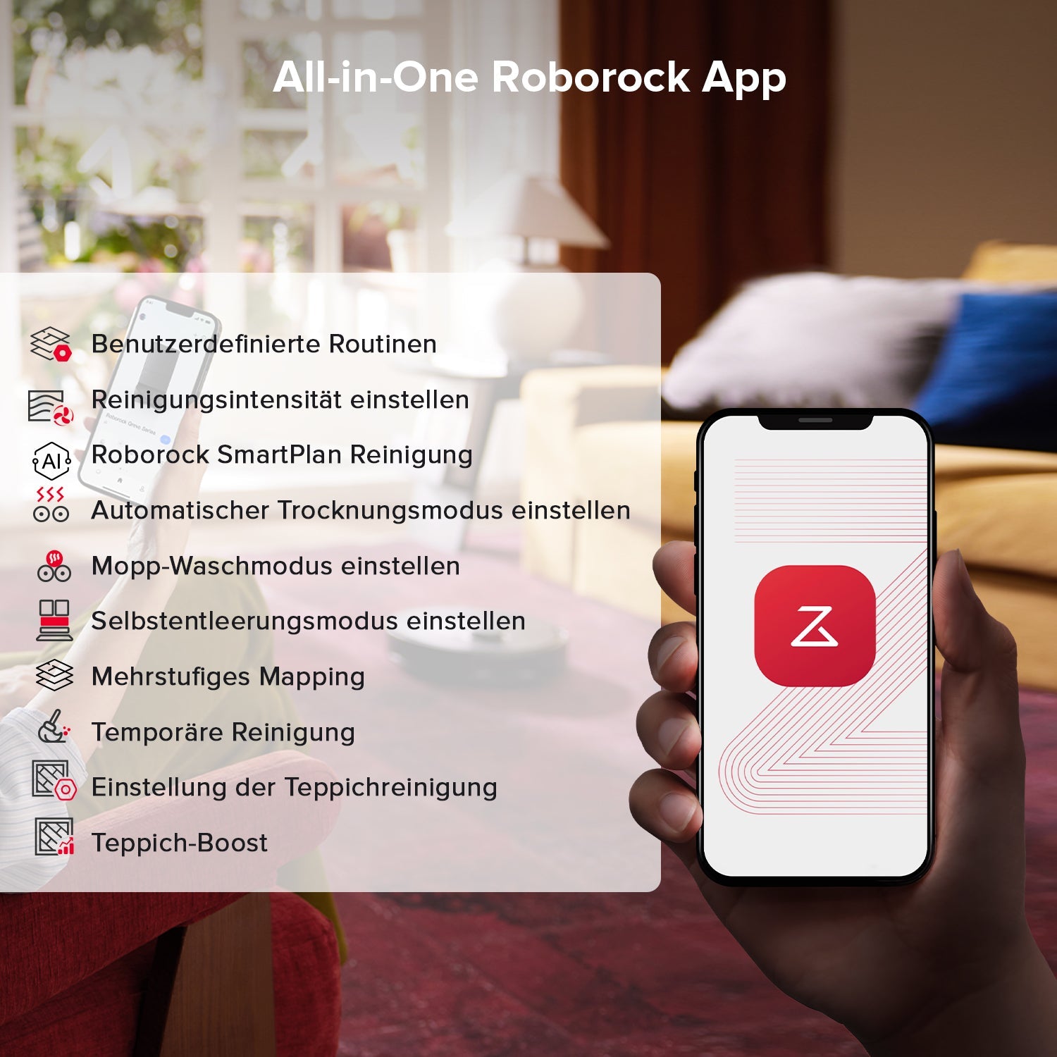 Roborock Qrevo S5V Saugroboter mit Multifunktions-Dockingstation