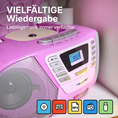 Blaupunkt BOOMBOX MIT CD PLAYER FÜR KINDER | B 120 Violett