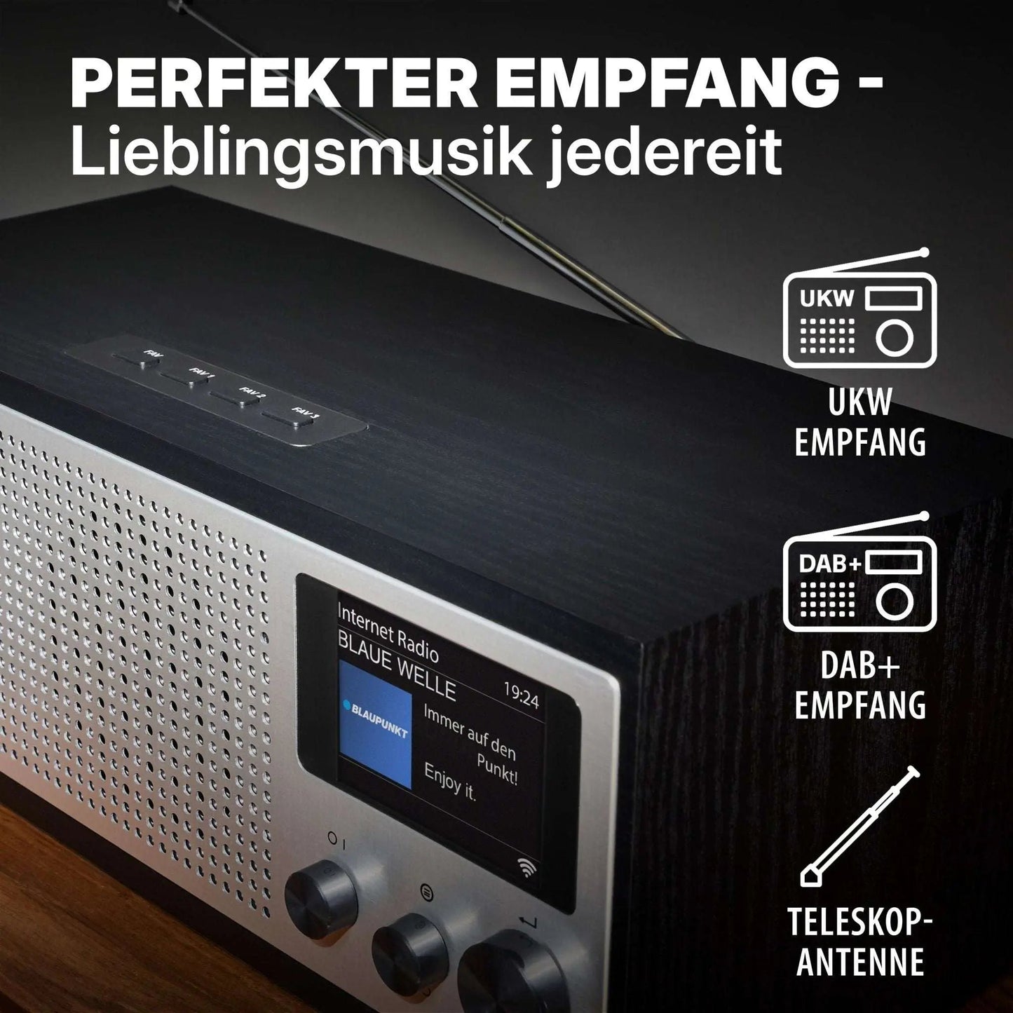 Blaupunkt Internetradio mit DAB+ | NAPOLI - Schwarz - Radio