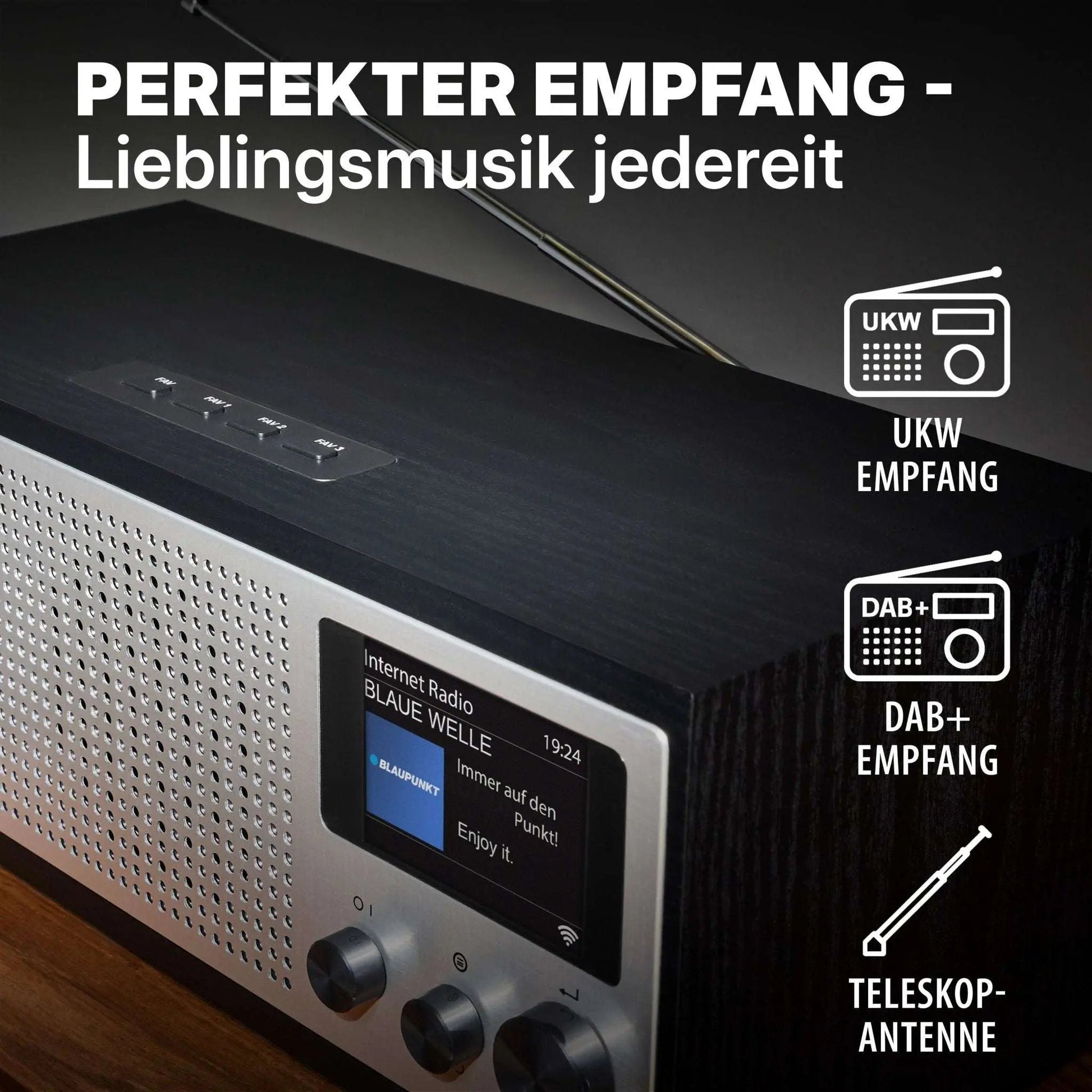 Blaupunkt Internetradio mit DAB+ | NAPOLI - Schwarz - Radio