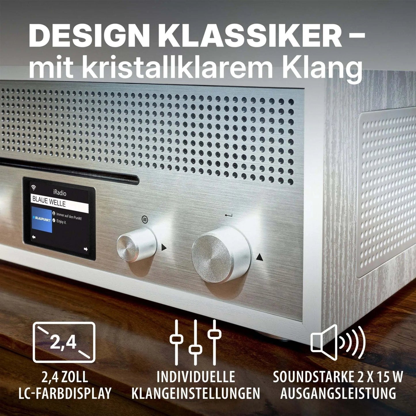 Blaupunkt Nostalgie Internetradio mit CD | MILANO Weiß