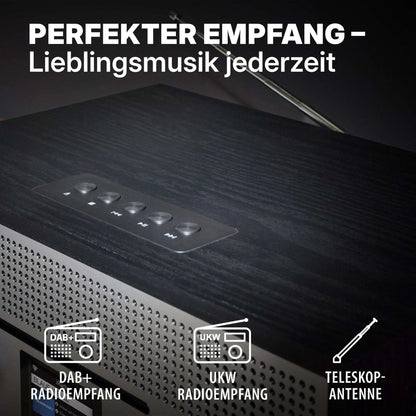 Blaupunkt Nostalgie Internetradio mit CD | MILANO Schwarz