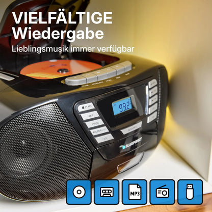 Blaupunkt BOOMBOX MIT CD PLAYER FÜR KINDER | B 120 Black