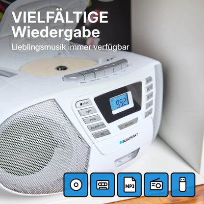 Blaupunkt BOOMBOX MIT CD PLAYER FÜR KINDER | B 120 White