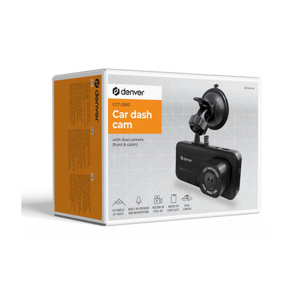 Denver CCT-2500 dual dashcam 2" with front and interior camera, G-sensor, microphone