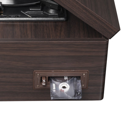 Denver MRD-180 retro music center with turntable, DAB+/FM, CD/MP3, cassette, Bluetooth, USB recording, AUX and remote control