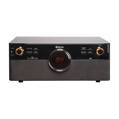Denver MRD-180 retro music center with turntable, DAB+/FM, CD/MP3, cassette, Bluetooth, USB recording, AUX and remote control