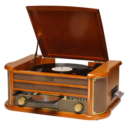 DENVER MRD-51 – Retro Musikcenter mit Plattenspieler DAB+