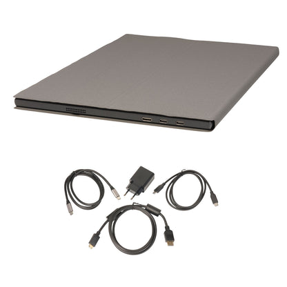 DENVER PMO-15604 portable 15.6-inch Full HD monitor, cover/stand, speakers
