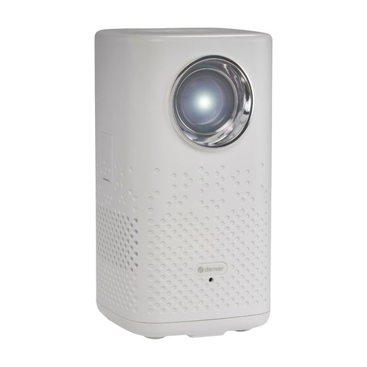 Denver PR-4700 mobile 4K projector with battery, up to 180 inches, HDMI, USB-A, Bluetooth audio, remote control