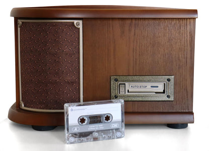 Soundmaster NR565DAB 7-in-1 nostalgia stereo system record player DAB+ CD-MP3 USB cassette BT digitization equalizer