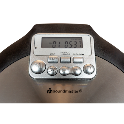 Soundmaster CD9220 portable CD player in Discman style with audiobook  & resume function, anti-shock &amp; X-Bass