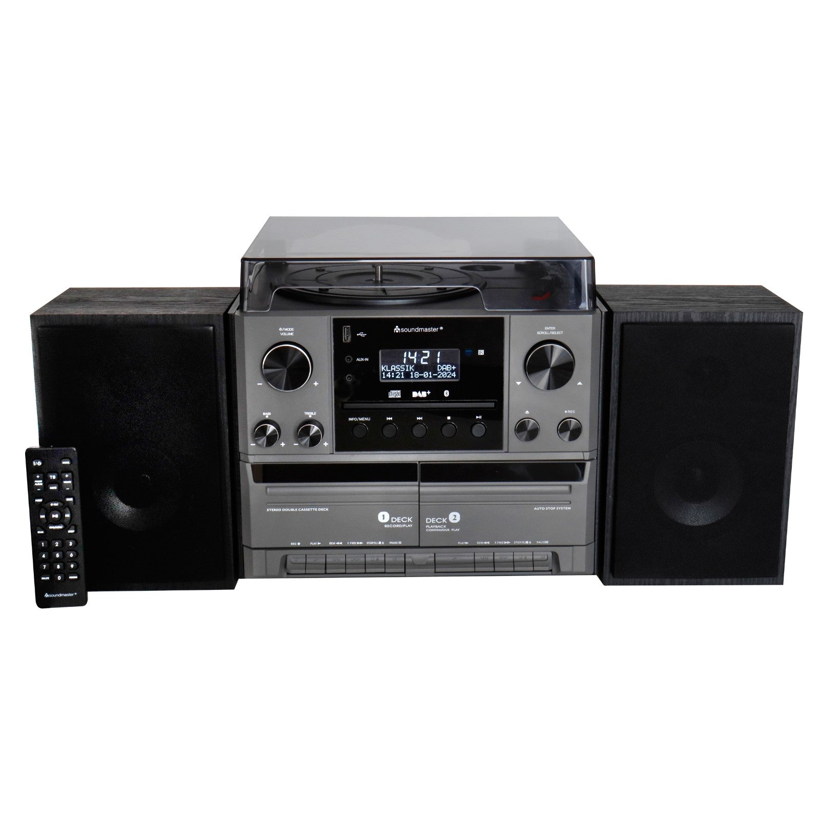 Soundmaster MCD5600 Stereoanlage mit Plattenspieler DAB+