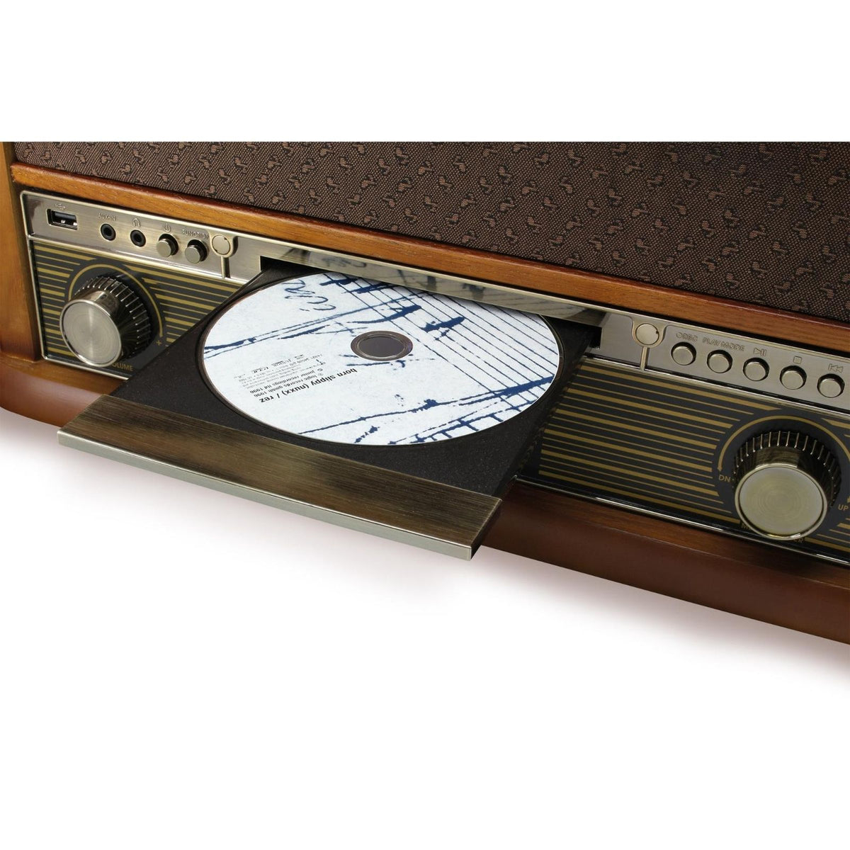 Soundmaster NR565DAB 7-in-1 nostalgia stereo system record player DAB+ CD-MP3 USB cassette BT digitization equalizer