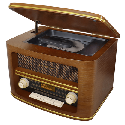 Soundmaster NR961 Retro Stereo System Compact System Equalizer Digital Radio DAB+ CD Player USB MP3 AUX Bluetooth