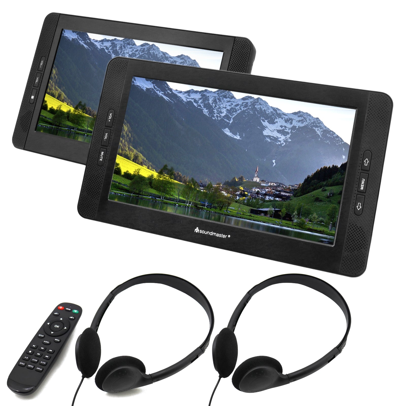 Soundmaster PDB1850SW tragbarer DVD-Player 2 Monitore