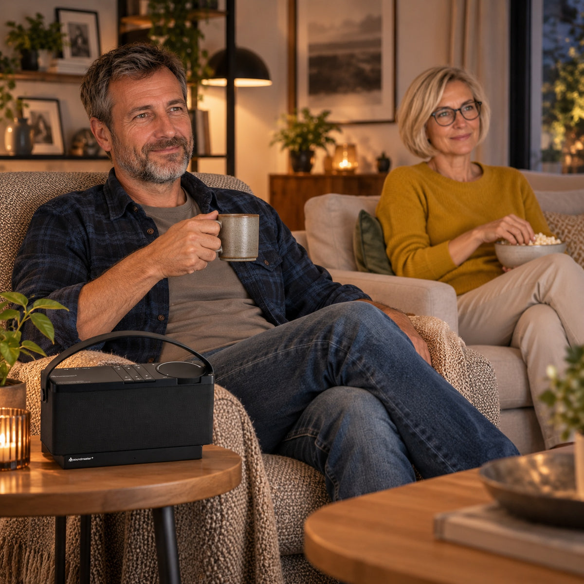 Soundmaster EliteLine HORST TVL24SW – TV speaker with speech dialogue amplifier, wireless transmission, Bluetooth streaming and independent volume control