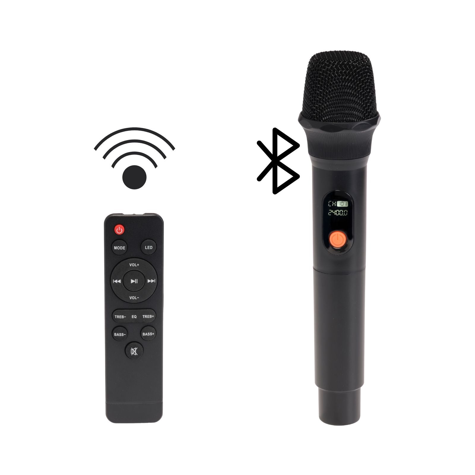 Denver BPS event and party speaker with microphone, battery, TWS, and LED – BPS-170, BPS-370, BPS-470 - from 400 W to 2000 W