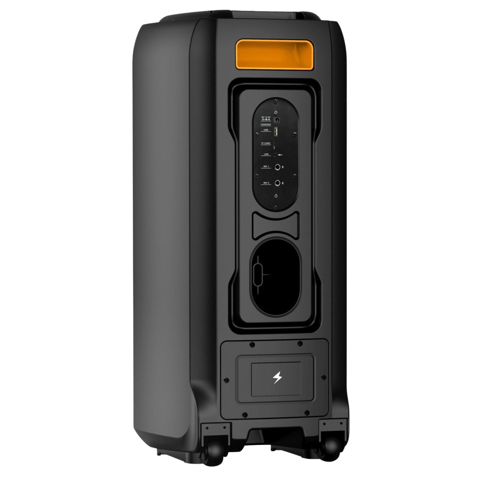 DENVER BPS-458 – Karaoke Bluetooth-Partylautsprecher Akku mit LED-Lichteffekten und Funk Mikrofon, 1000W max. (100W RMS) RÜCKLÄUFER