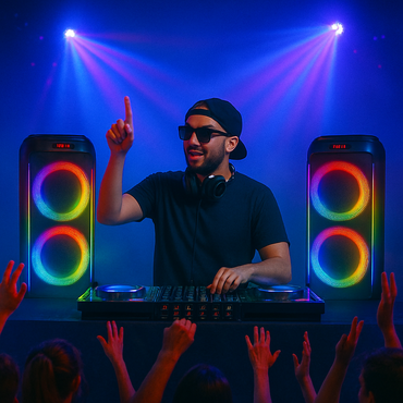 DENVER BPS-458 – Karaoke Bluetooth-Partylautsprecher Akku