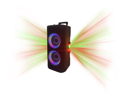denver tsp 353 bluetooth partylautsprecher 400w mit mega led lichtshow akku karaoke mikrofon – Ansicht 9 – Produktbild von Soundmaxx Online