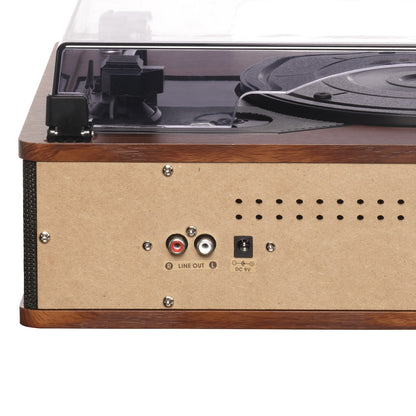 denver vpb 262 retro plattenspieler mit bluetooth 5 0 integrierten stereo lautsprechern 3 geschwindigkeiten auto stop und rca ausgang – Ansicht 5 – Produktbild von Soundmaxx Online