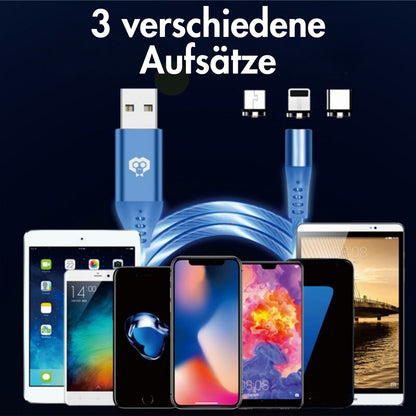 monkeytec 3 in 1 magnetisches ladekabel led leuchtend mit datenubertragung fur iphone micro usb usb c – Ansicht 7 – Produktbild von Soundmaxx Online