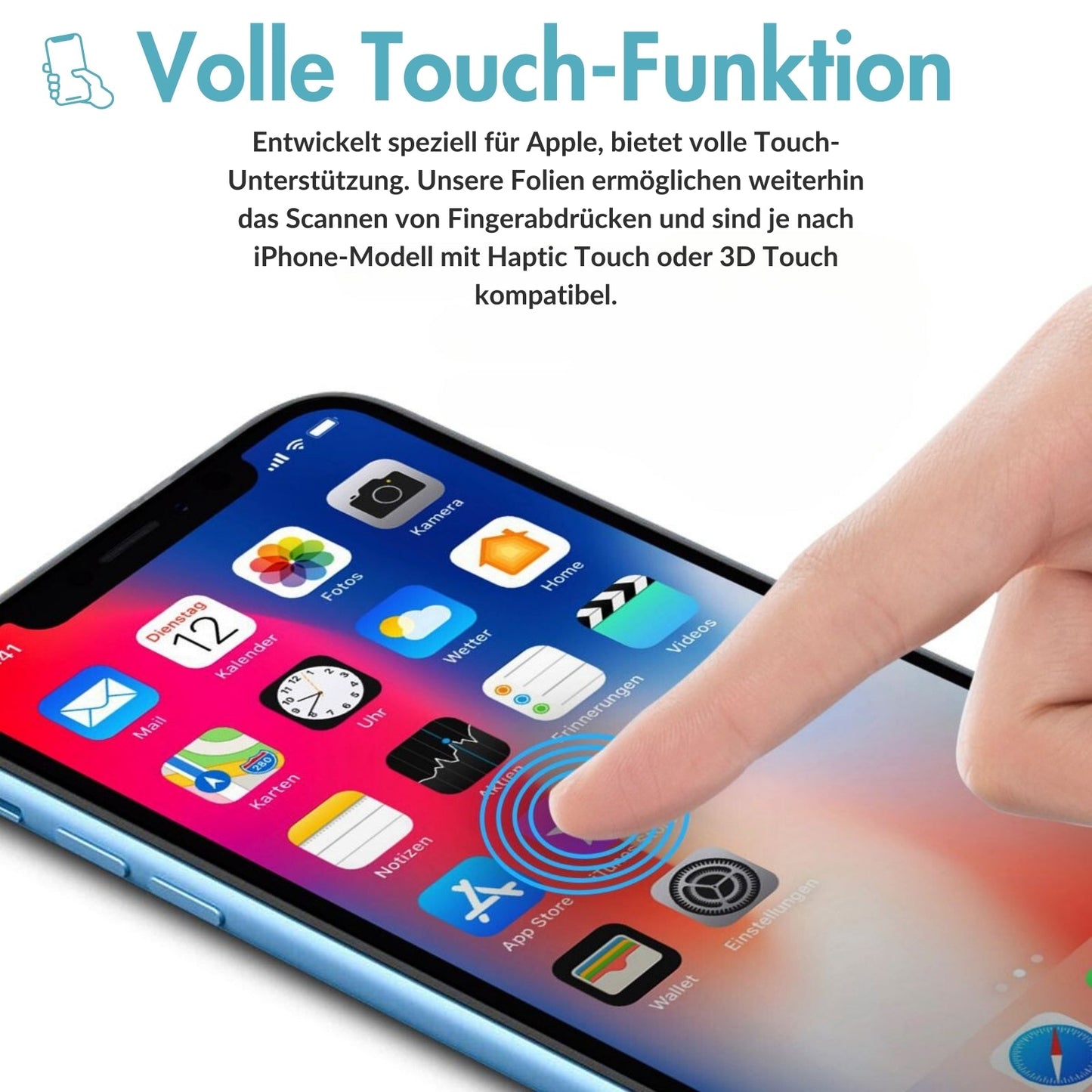 monkeytec 3 stuck displayschutzfolie anti blaulicht anti grunlicht blendschutz empfindliche beanspruchte augen apple iphone harte h9 – Ansicht 9 – Produktbild von Soundmaxx Online
