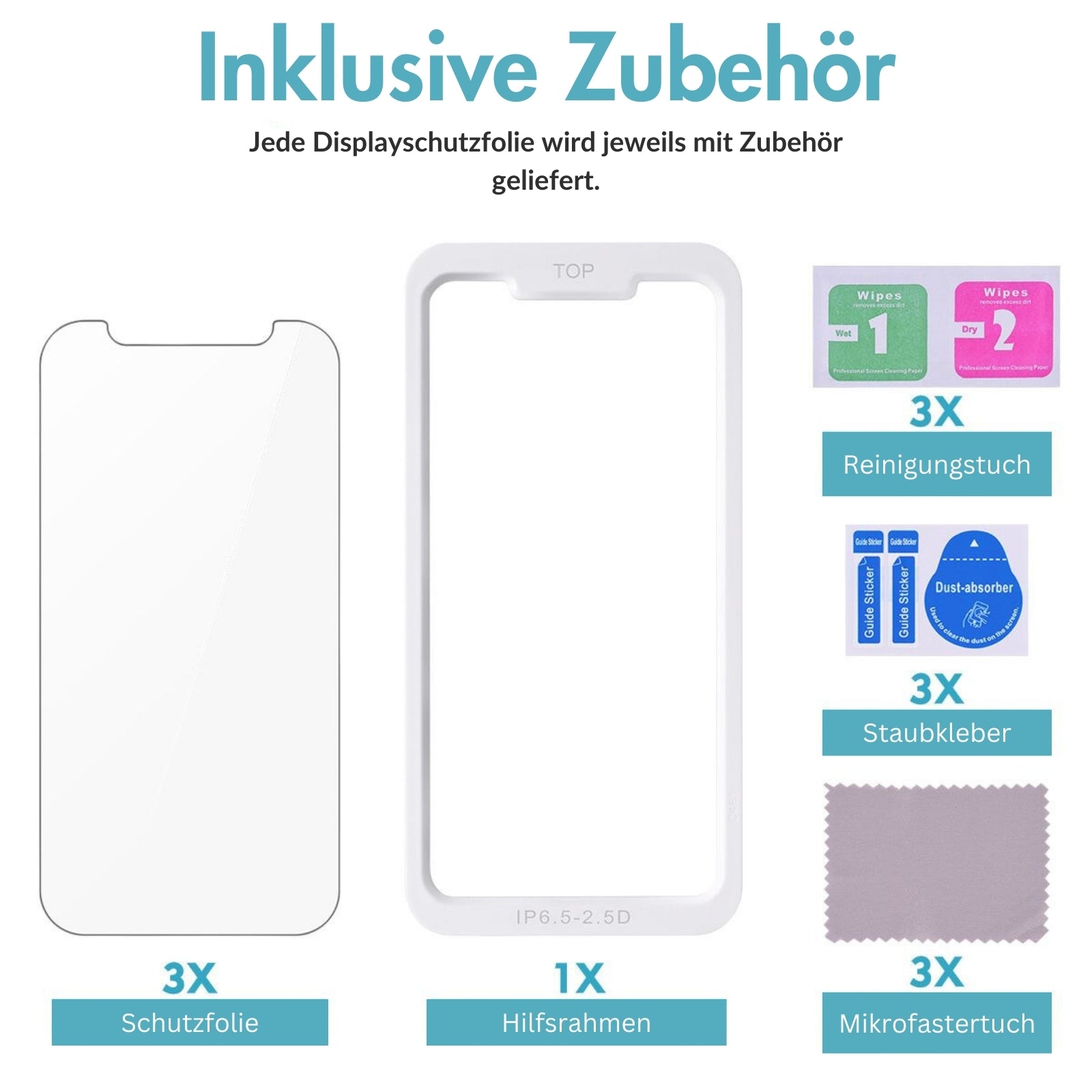 monkeytec 3 stuck displayschutzfolie kristallklar apple iphone harte h9 – Ansicht 12 – Produktbild von Soundmaxx Online