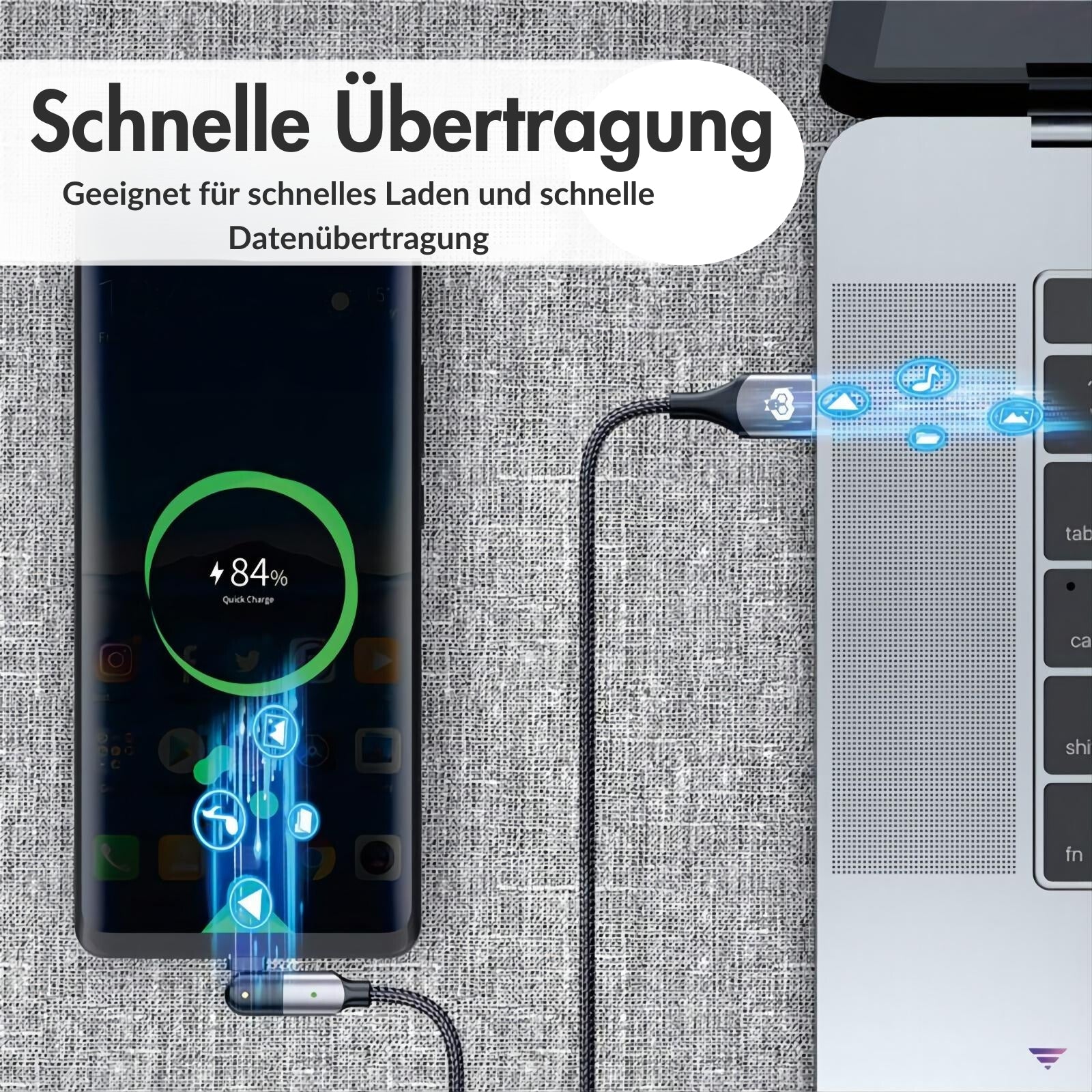 monkeytec usb c auf lightning kabel fur apple iphone mit schnelladefunktion und 180 rotation – Ansicht 8 – Produktbild von Soundmaxx Online