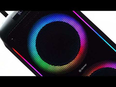 DENVER TSP-456 Bluetooth Party Speaker – 600W max. (60W RMS) Trolley Speaker with LED Light Show, Battery &amp; Karaoke Microphone