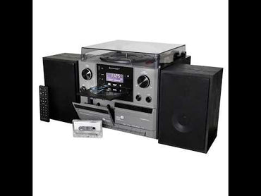 Soundmaster MCD5600 stereo system with record player DAB+ double cassette CD player USB MP3 Bluetooth encoding digitization 75 Ohm antenna connection