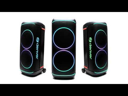 Denver BPS event and party speaker with microphone, battery, TWS, and LED – BPS-170, BPS-370, BPS-470 - from 400 W to 2000 W