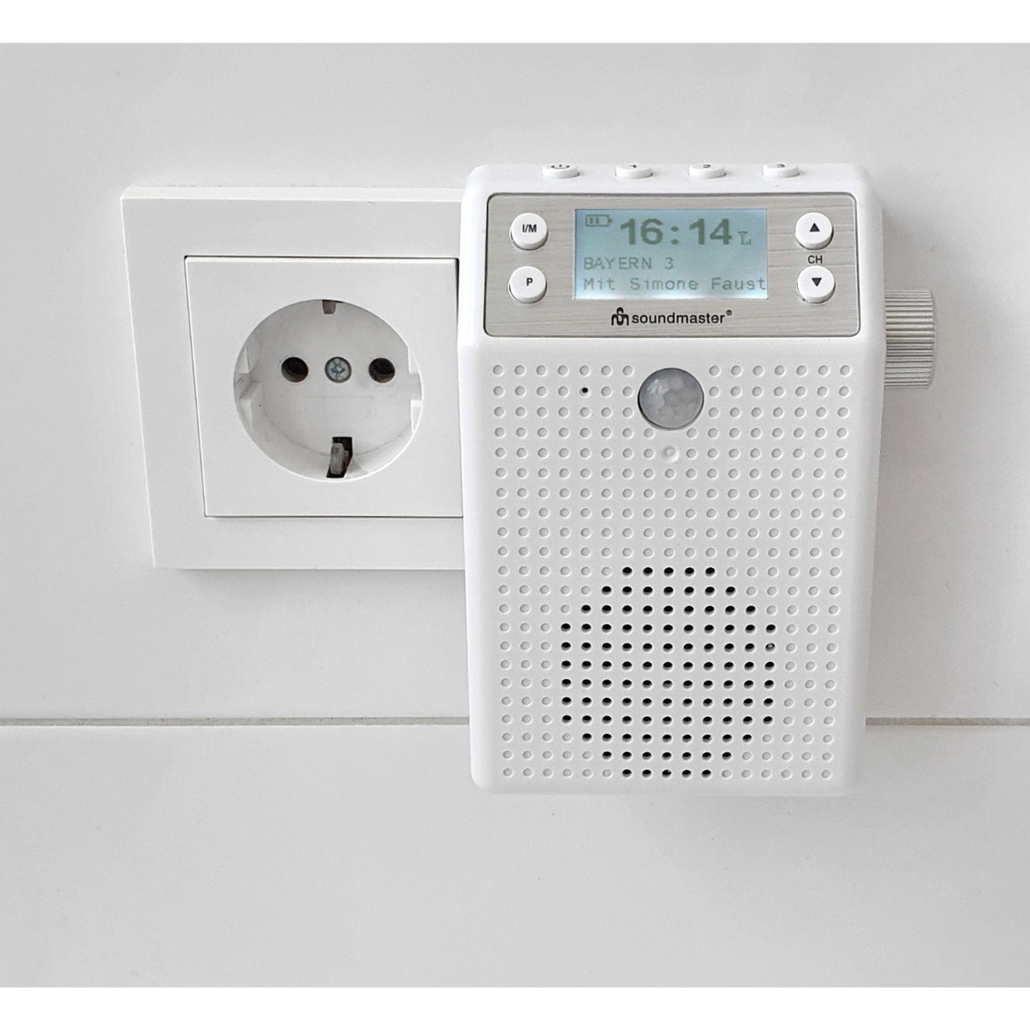 Soundmaster DAB60WE Steckdosenradio Bewegungsmelder