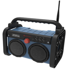 Soundmaster DAB85BL Stereo construction site radio garden radio digital radio outdoor radio DAB+ FM-RDS Bluetooth battery IP44 dust and splash-proof