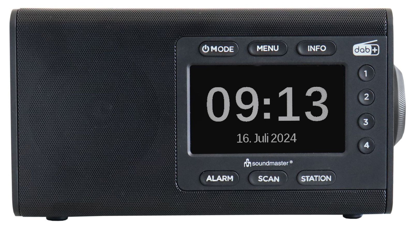 soundmaster dab900 digitalradio mit dab ukw fm bluetooth wecker – Seitenansicht – Produktbild von Soundmaxx Online
