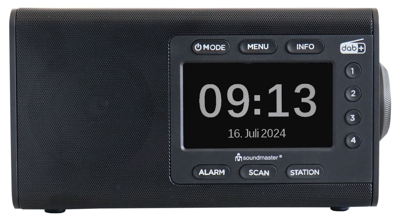 soundmaster dab900 digitalradio mit dab ukw fm bluetooth wecker – Seitenansicht – Produktbild von Soundmaxx Online