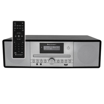 soundmaster dab980sw stereo kompaktanlage dab ukw cd mp3 usb bluetooth mit weck horbuchfunktion – Detailaufnahme – Produktbild von Soundmaxx Online