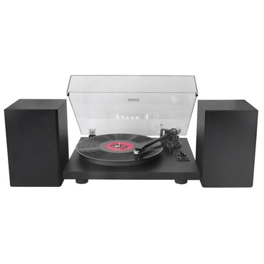 soundmaster eliteline pl711 holz plattenspieler audio technica bluetooth pc encoding 2 wege bass reflex lautsprechern – Seitenansicht – Produktbild von Soundmaxx Online