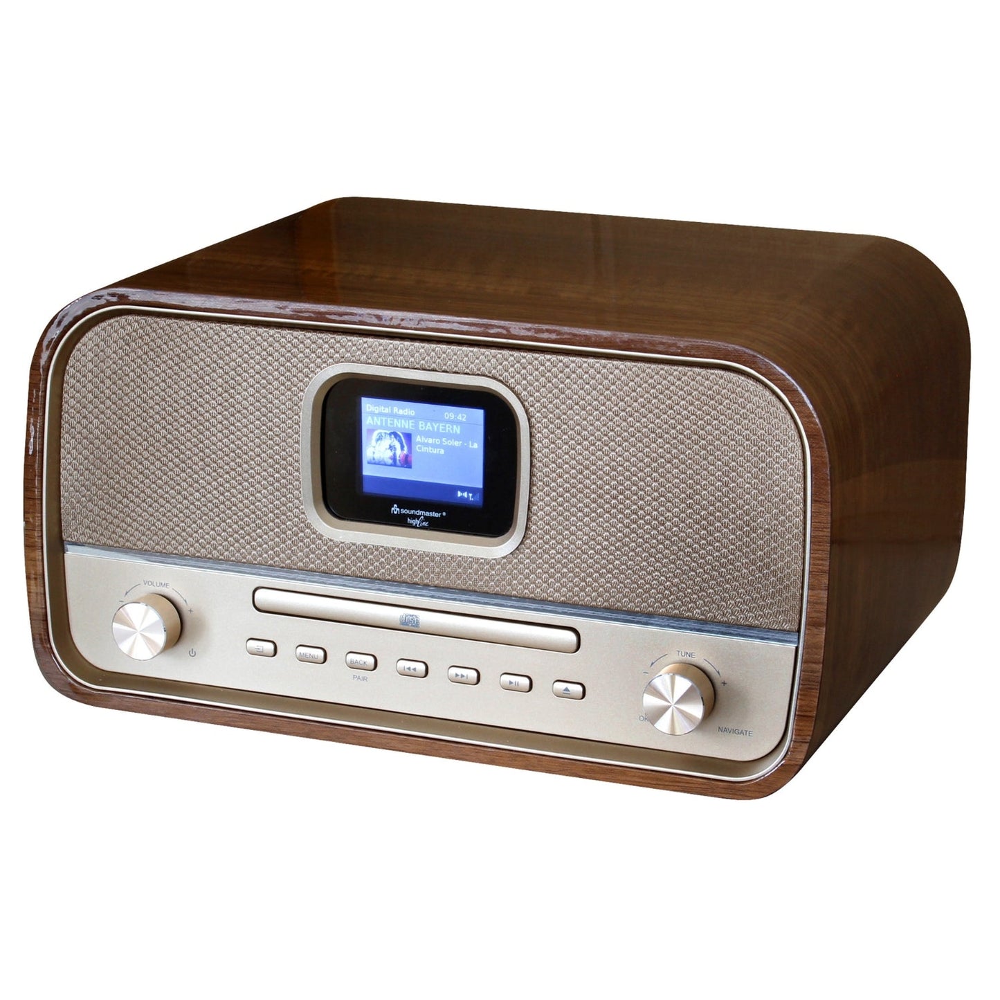 Soundmaster HighLine DAB970BR Retro Kompaktanlage mit DAB+