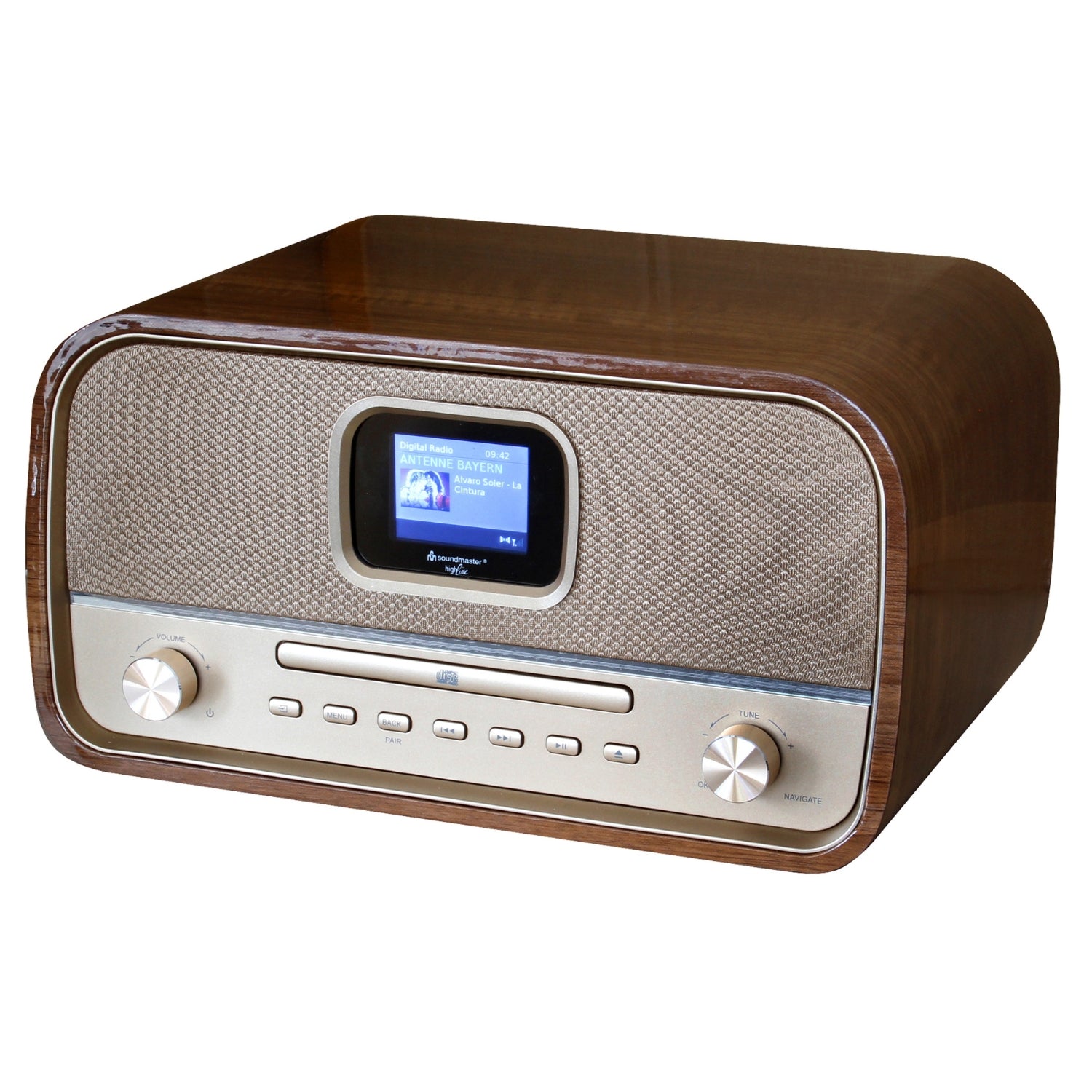 Soundmaster HighLine DAB970BR Retro Kompaktanlage mit DAB+