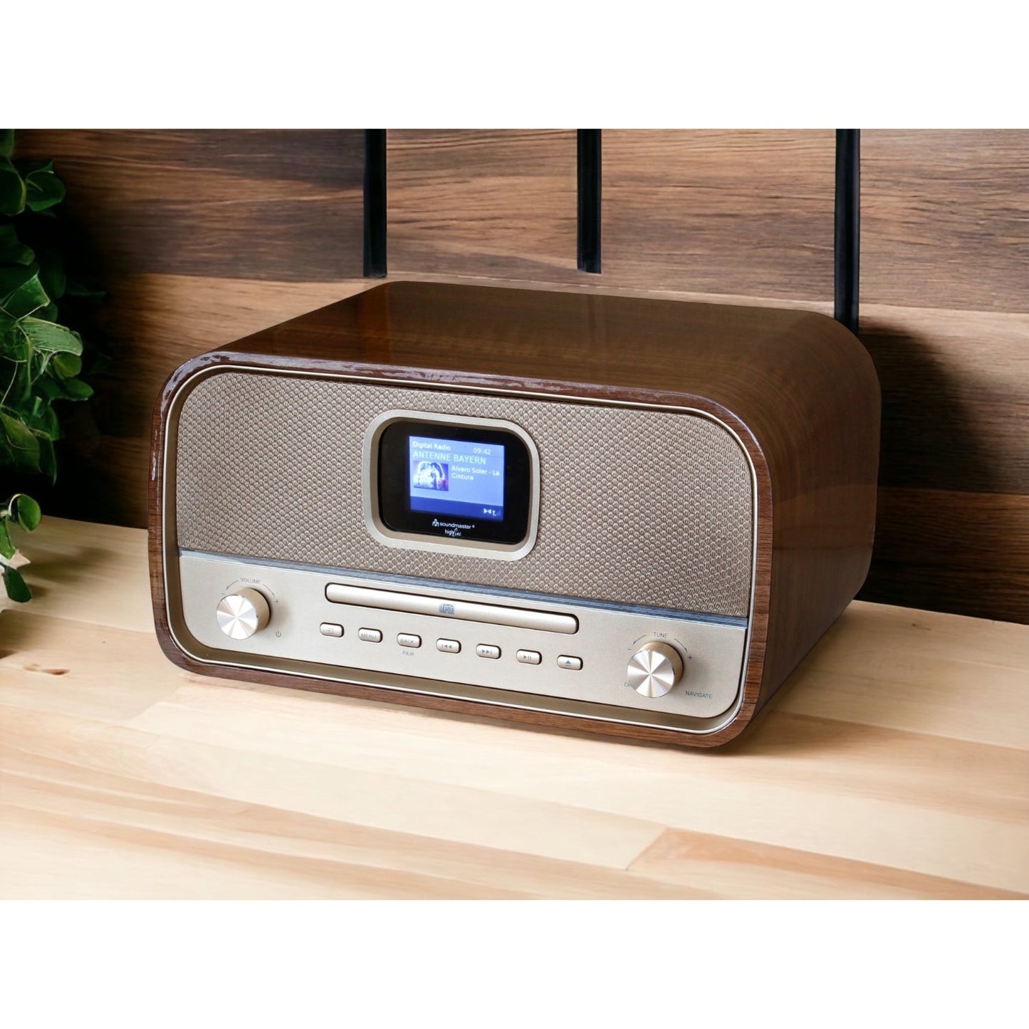 Soundmaster HighLine DAB970BR Retro Kompaktanlage mit DAB+