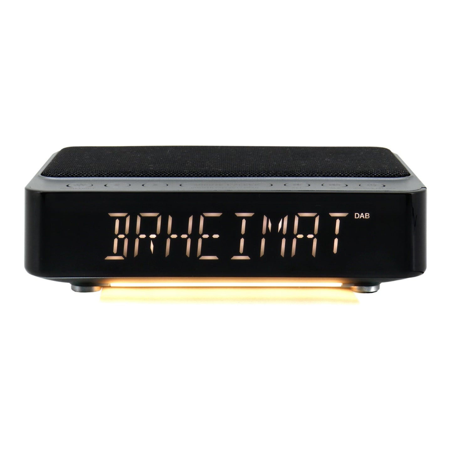 UR250AN Radiowecker von Soundmaster mit gepolsterter Ladefläche, LED Nachtlicht, Sleep-Timer und dimmbarer Anzeige.