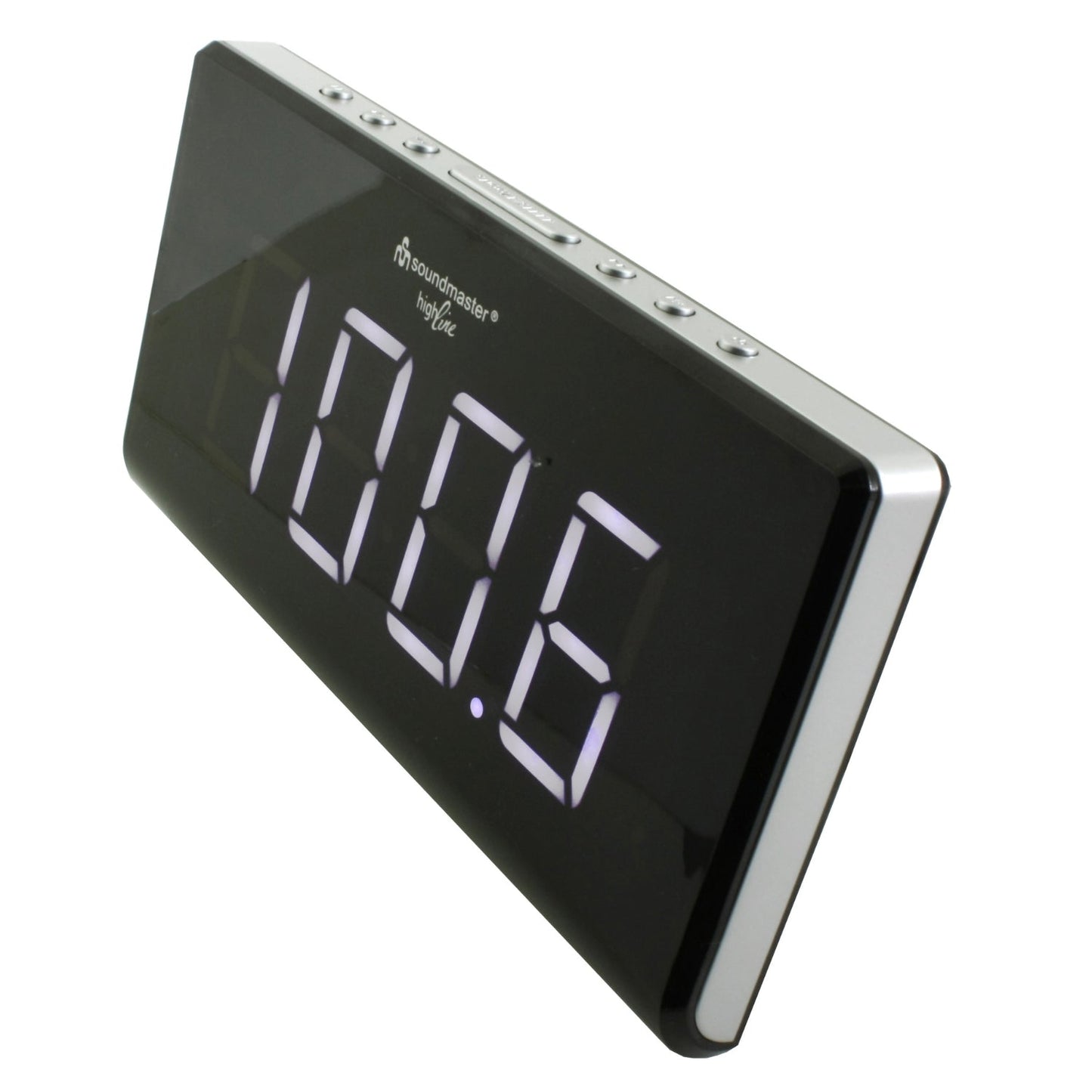soundmaster ur8400 jumbo led alarm ukw pll uhrenradio mit 2 weckzeiten und dimmbaren display – Detailaufnahme – Produktbild von Soundmaxx Online