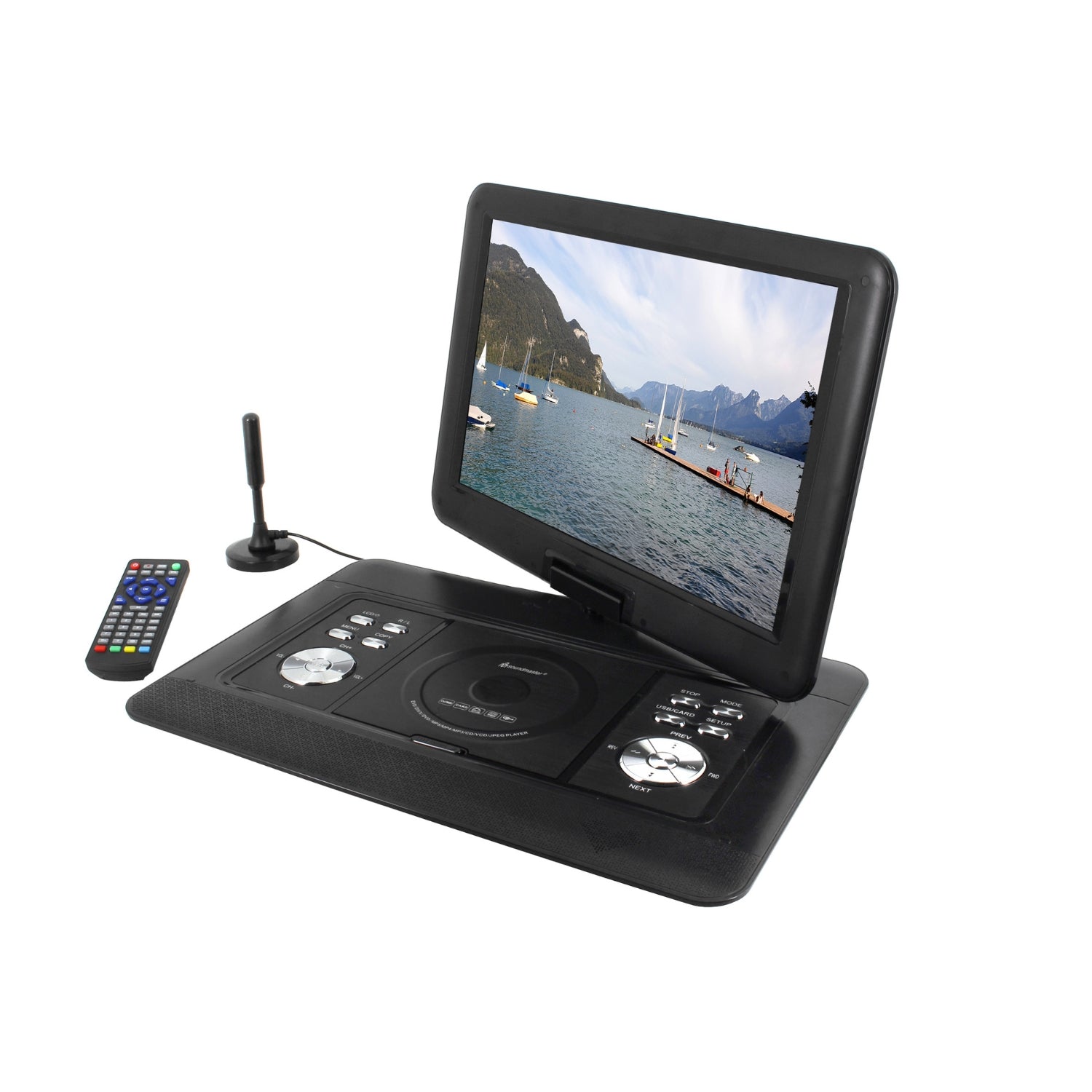 soundmaster pdb1600sw tragbarer dvd player mit dvb t2 hd tuner und 15 4 tft bildschirm inkl 300 spielen – Detailaufnahme – Produktbild von Soundmaxx Online